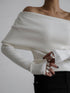 'Alora' Off Shoulder Soft Knit Top - Celes Fashion